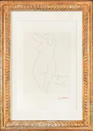 Гравюра Сухой Иглой Picasso - Femme nue de dos