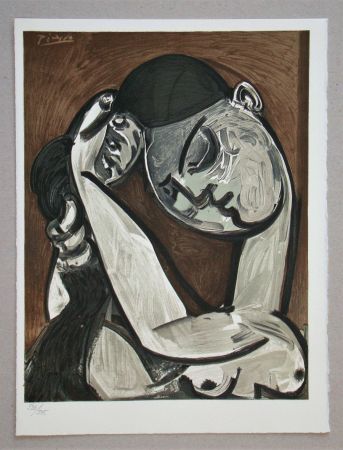 Литография Picasso - Femme se coiffant, 1955