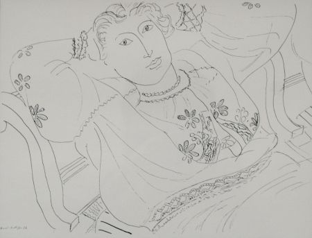 Литография Matisse - Femme sur chaise longue
