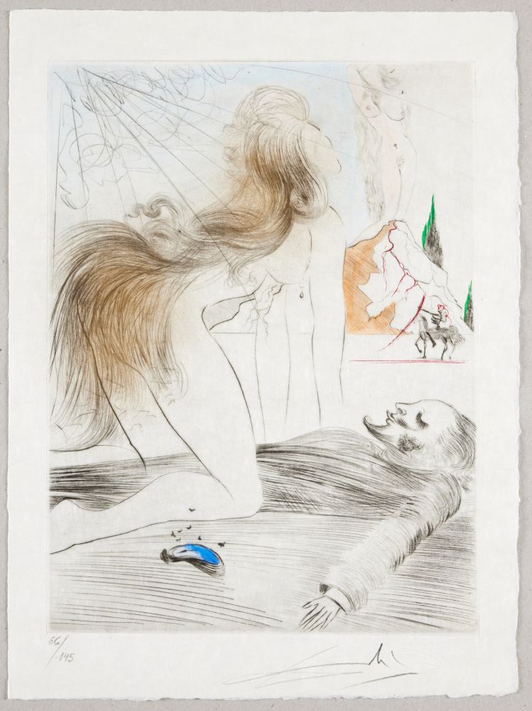 Офорт Dali - Femme à genoux, Kneeling Woman