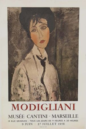 Литография Modigliani - Femme à la Cravate Noire