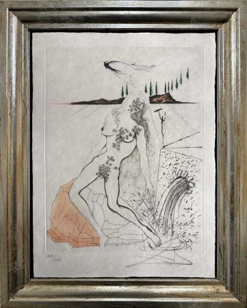 Гравюра Сухой Иглой Dali - Femme à la Fontaine