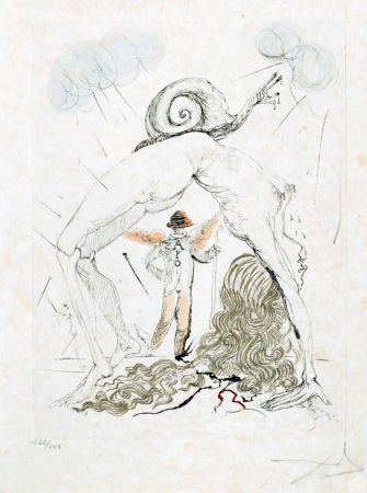 Офорт Dali - Femme à l'escargot