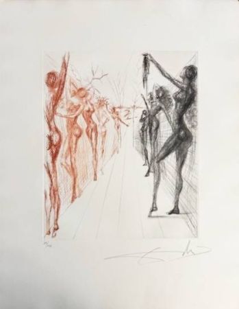 Гравюра Сухой Иглой Dali - Femmes dans les vagues (Women in the Waves)