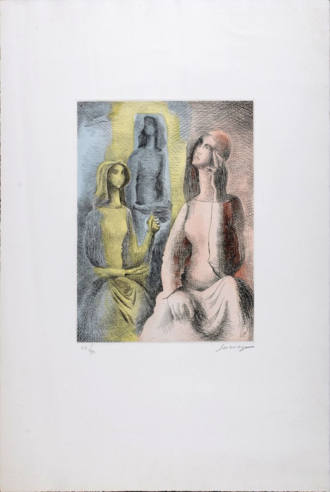 Гравюра Survage - Femmes de pêcheurs, c. 1931 - Hand-signed!