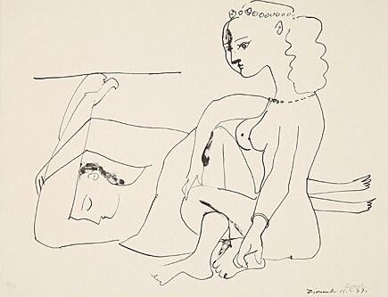 Литография Picasso - Femmes sur la plage