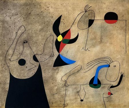 Трафарет Miró - Femmes sur la plage (Constellations) 