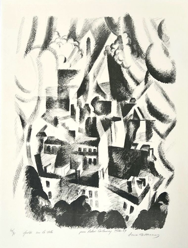 Литография Delaunay - Fenêtre sur la ville