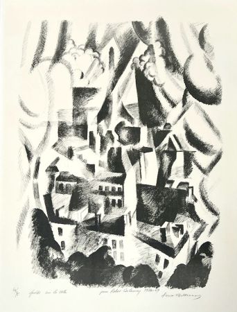 Литография Delaunay - Fenêtre sur la ville