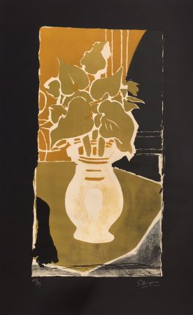 Литография Braque - Feuilles Couleurs Lumiere