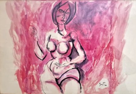 Монотип Guttuso - Figura femminile