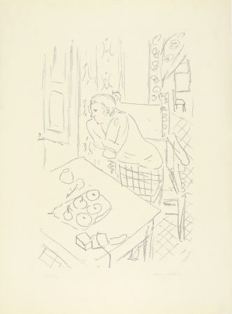 Литография Matisse - Figure dans un intérieur