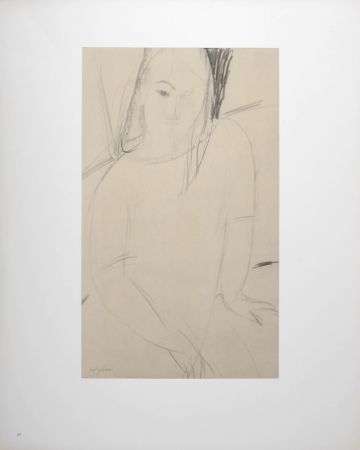 Литография Modigliani - Figure féminine