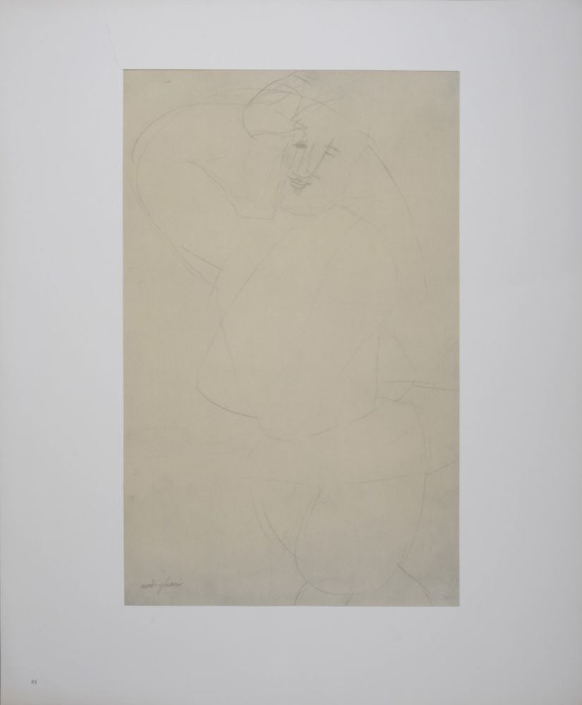 Литография Modigliani - Figure of Man Dancing