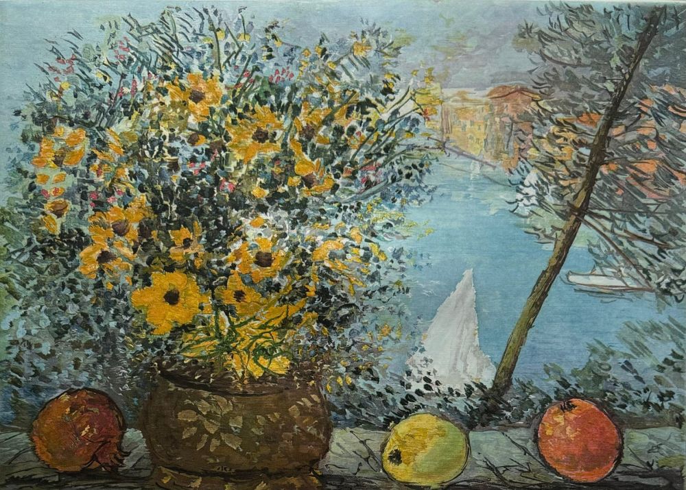 Офорт Cascella - Fiori a Portofino