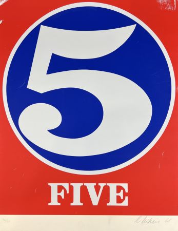Сериграфия Indiana - Five , from Numbers