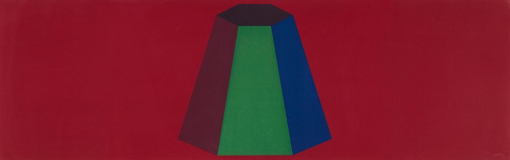 Сериграфия Lewitt - Flat Top Pyramid With Colors Superimposed