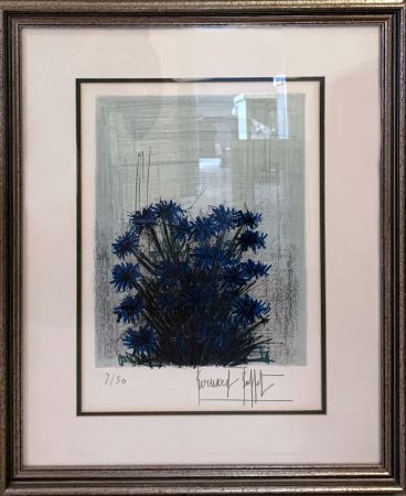 Литография Buffet - Fleur Bleu (Blue Flowers)