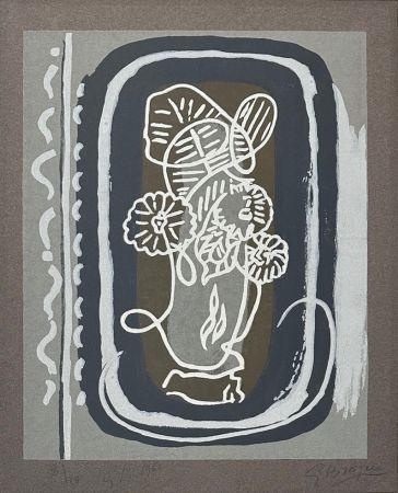Гравюра На Дереве Braque - Fleurs blanches