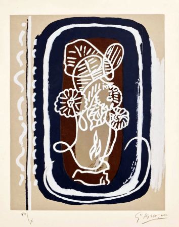 Гравюра На Дереве Braque - Fleurs blanches