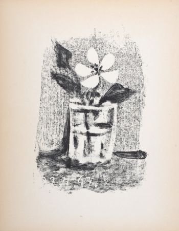 Литография Picasso - Fleurs dans un verre, 1947