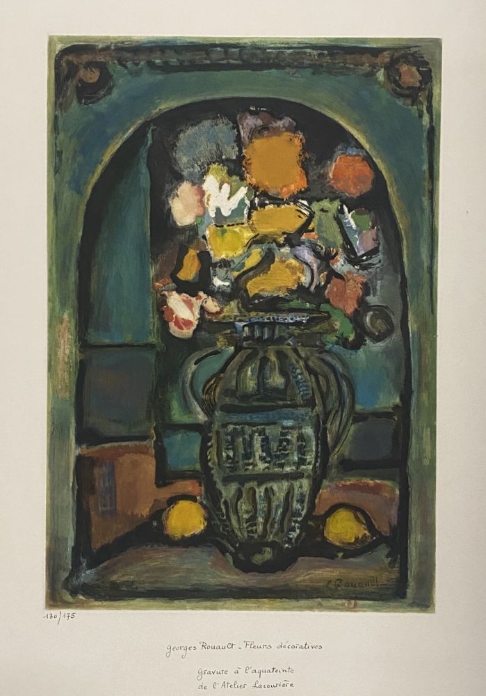 Офорт И Аквитанта Rouault - Fleurs Decoratives