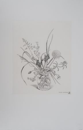 Гравюра Hasegawa - Fleurs des champs dans un verre (automne)