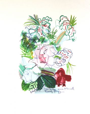 Литография Dufy - Fleurs Peintes en Maniere de Dedicace