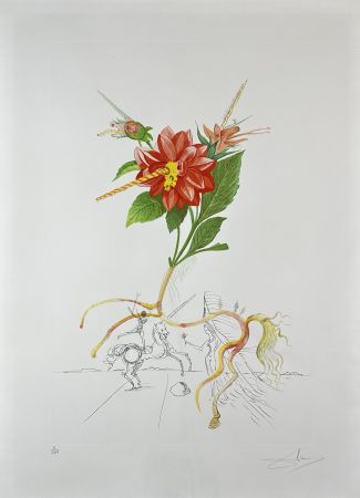 Гравюра Dali - Flora Dalinae Dahlia Unicorns