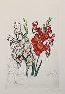 Литография Dali -  Florals; Gladiolus [ + EARS ] Custa Brava 1972