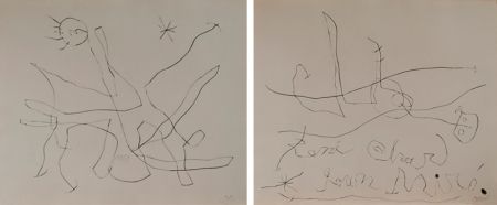 Гравюра Сухой Иглой Miró - Flux de l'aimant
