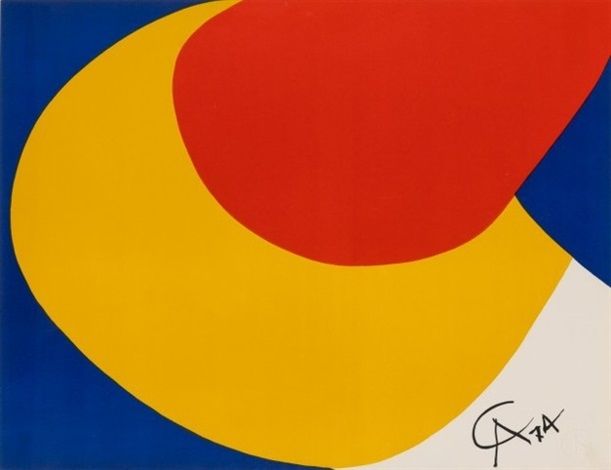 Литография Calder - FLYING COLORS (planche 1) 1974. 