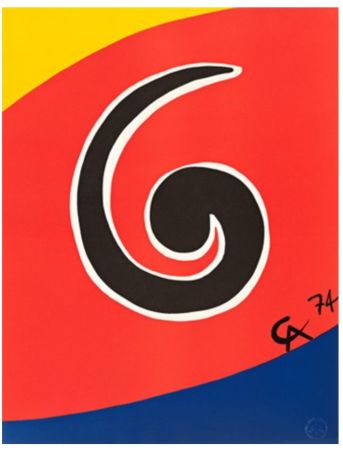 Литография Calder - FLYING COLORS (planche 2) 1974