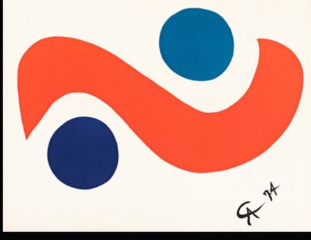 Литография Calder - FLYING COLORS (planche 3) 1974