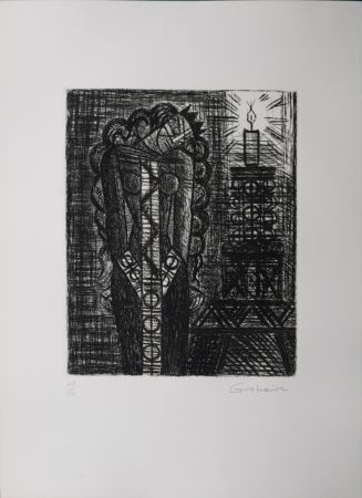 Литография Gromaire - Folie de la Reine, 1958