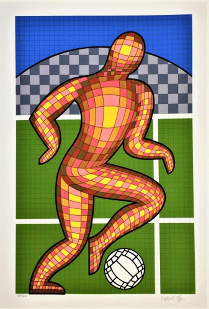 Сериграфия Vasarely - Foot Soccer