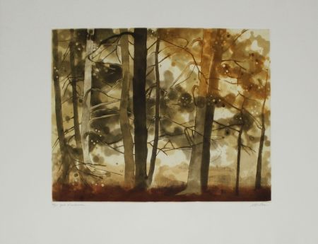 Офорт И Аквитанта Walker - Forêt d'automne / Autumn Forest