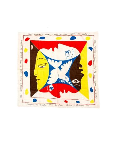 Сериграфия Picasso - Foulard Pour Le Festival Mondial De La Jeunesse Et Des Etudiants Pour La Paix, 1951