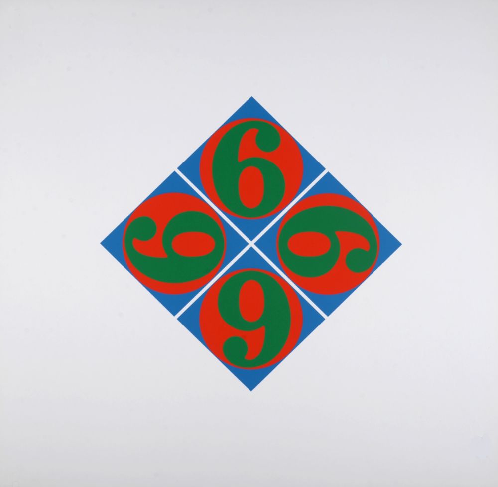 Сериграфия Indiana - Four Sixes, 1969 - hand-signed