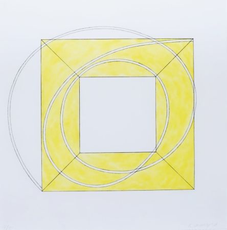 Офорт И Аквитанта Mangold - Framed Square with Open Center (B)