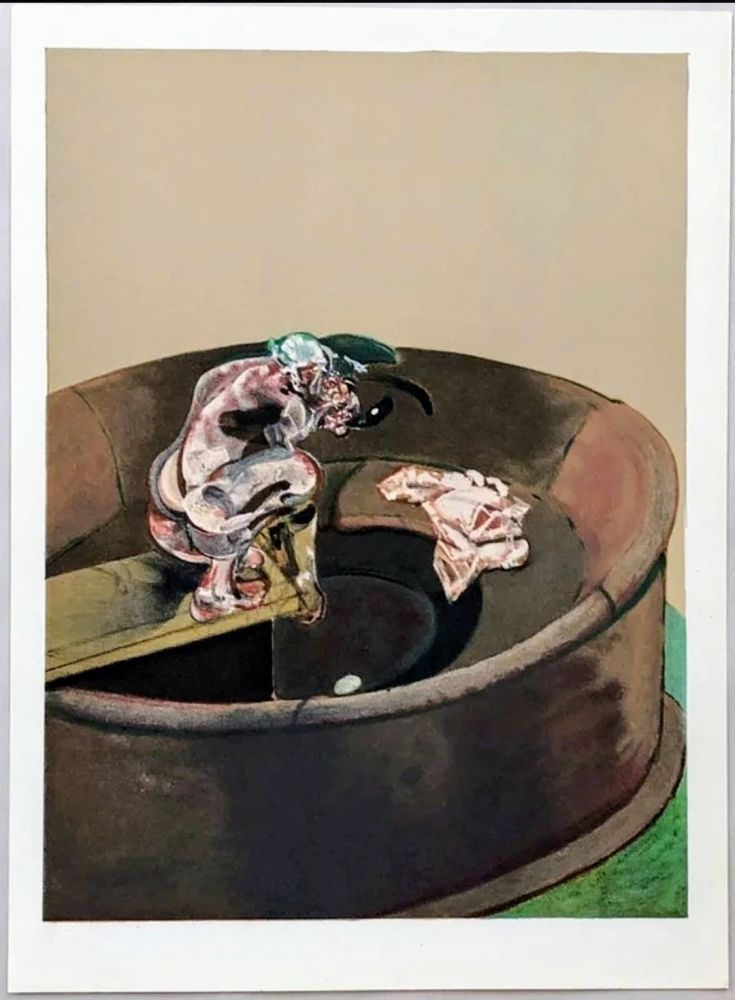 Литография Bacon - Francis Bacon - Portrait of George Dyer Crouching, Original lithograph, 1966