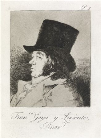 Офорт И Аквитанта Goya - Francisco Goya y Lucientes, Pintor.  / Self-Portrait of Goya