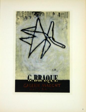Литография Braque - G Braque  Galerie Maeght  1956
