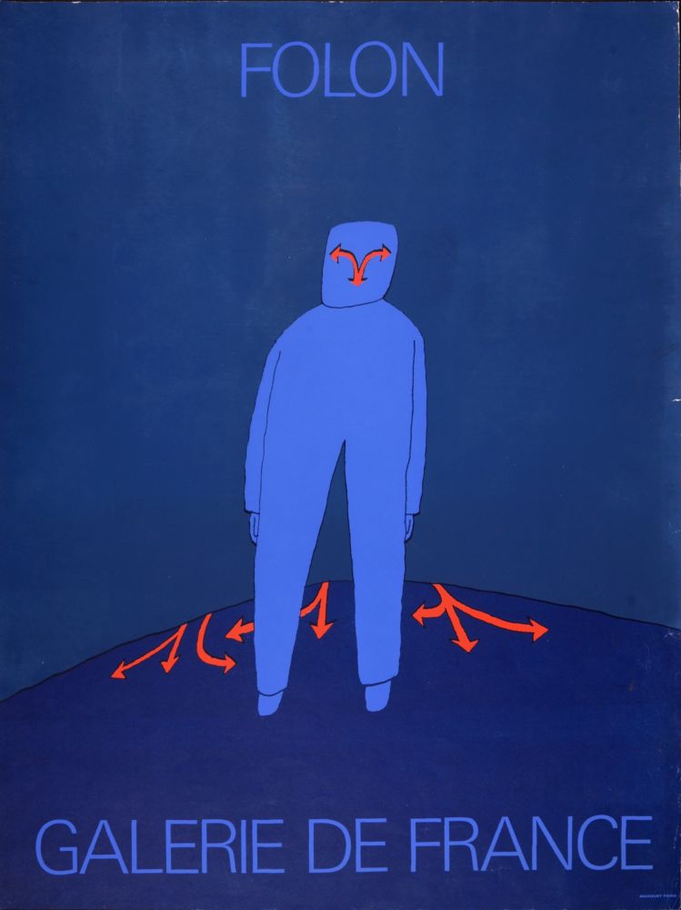 Сериграфия Folon - Galerie de France, 1975
