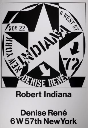 Сериграфия Indiana - Galerie Denise René, 1972.