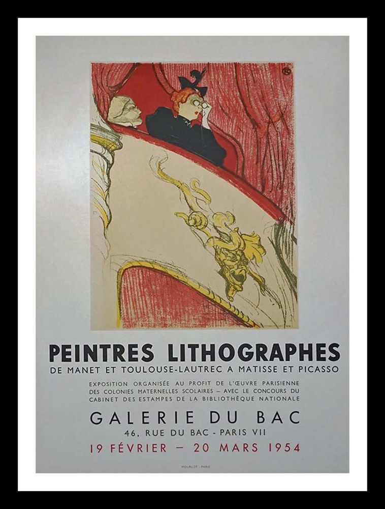 Литография Toulouse-Lautrec - Galerie du Bac, Peintres lithographes de Manet et Toulouse Lautrec à Matisse & Picasso