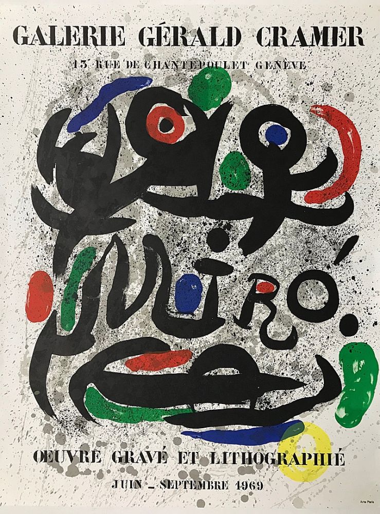Литография Miró - Galerie Gérald Cramer - Oeuvre gravé et lithographié (1969)