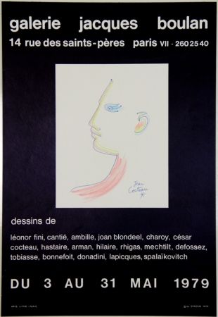 Литография Cocteau - Galerie Jacques Boulan