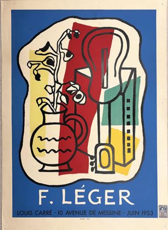 Литография Leger - GALERIE LOUIS CARÉ - EXPO 1953. Affiche originale