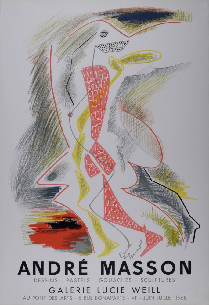 Литография Masson - Galerie Lucie Weill,  1968